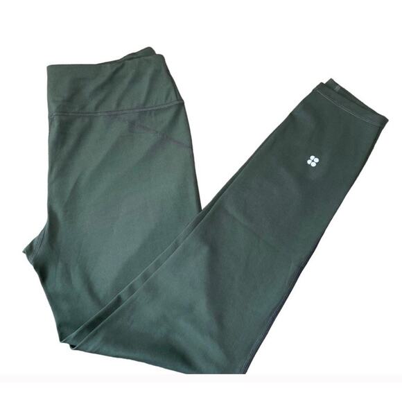 Sweaty Betty All Day Women Athletic Leggings 7/8 Length Stretch Green Size XL - Picture 2 of 14